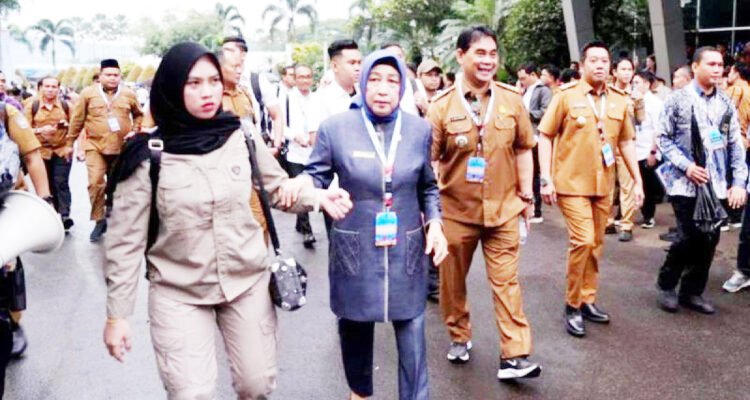 Ketua DPRD Barito Utara Mery Rukaini bersama Bupati Shalahuddin dan Wakil Bupati Felix Sonadie Y Tingan menghadiri Rakornas Pemerintah Pusat dan Pemerintah Daerah 2026 di Sentul, Bogor, Jawa Barat, Senin (2/2) kemarin.