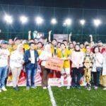 Wakil Ketua I DPRD Kalimantan Tengah, Riska Agustin menghadiri penutupan turnamen sepak bola mini Ramadhan Cup di Lapangan Pitch 21, di Kabupaten Kotawaringin Barat. Minggu (15/3).