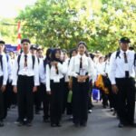 Seremonial penyambutan Mahasiswa baru Universitas Palangka Raya, Senin (10/8).