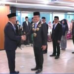 Tangkapan layar video live saat Prof Bhayu Rhama, S.T., M.B.A., Ph.D dilantik sebagai Rektor UPR, di Jakarta, Senin (5/10/2026).